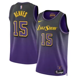 Maglia Los Angeles Lakers Austin Reaves City Edition 2024-25 Swingman Viola - Uomo