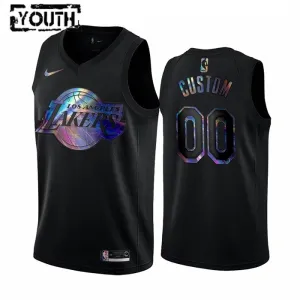 Maglia Los Angeles Lakers HWC Iridescent Edition Personalizzata Swingman Nero - Bambino Maglia Los Angeles Lakers HWC Iridescent Edition Personalizzata Swingman Nero - Bambino