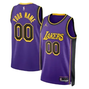 Maglia Los Angeles Lakers Jordan Personalizzata Statement Edition Swingman Blu - Uomo