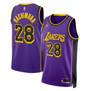 Maglia Los Angeles Lakers Jordan Rui Hachimura 28 Statement Edition Swingman Viola - Uomo
