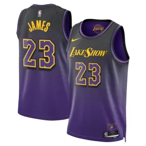 Maglia Los Angeles Lakers Lebron James City Edition 2024-25 Swingman Viola - Uomo