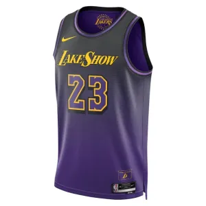 Maglia Los Angeles Lakers Lebron James City Edition 2024-25 Swingman Viola - Uomo