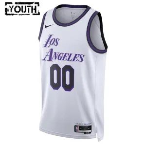 Maglia Los Angeles Lakers Personalizzata City Edition 2022-23 Swingman Bianco - Bambino