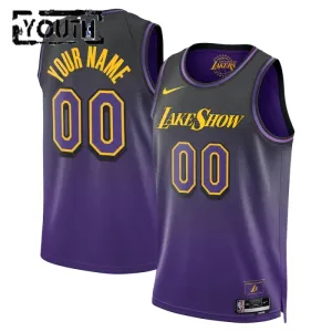 Maglia Los Angeles Lakers Personalizzata City Edition 2024-25 Swingman Viola - Bambino