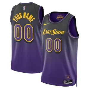 Maglia Los Angeles Lakers Personalizzata City Edition 2024-25 Swingman Viola - Uomo