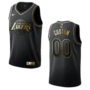Maglia Los Angeles Lakers Personalizzata Golden Edition Swingman Nero - Uomo Maglia Los Angeles Lakers Personalizzata Golden Edition Swingman Nero - Uomo