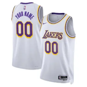 Maglia Los Angeles Lakers Personalizzata Icon Edition Swingman Bianco - Uomo