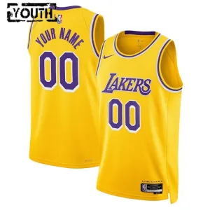 Maglia Los Angeles Lakers Personalizzata Icon Edition Swingman Giallo - Bambino
