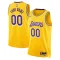 Maglia Los Angeles Lakers Personalizzata Icon Edition Swingman Giallo - Uomo
