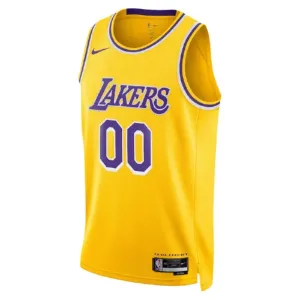 Maglia Los Angeles Lakers Personalizzata Icon Edition Swingman Giallo - Uomo