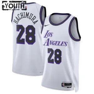 Maglia Los Angeles Lakers Rui Hachimura 28 City Edition 2022-23 Swingman Bianco - Bambino
