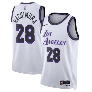 Maglia Los Angeles Lakers Rui Hachimura 28 City Edition 2022-23 Swingman Bianco - Uomo