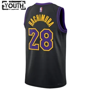 Maglia Los Angeles Lakers Rui Hachimura 28 City Edition 2023-24 Swingman Nero - Bambino