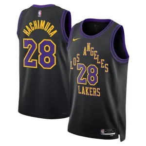 Maglia Los Angeles Lakers Rui Hachimura 28 City Edition 2023-24 Swingman Nero - Uomo