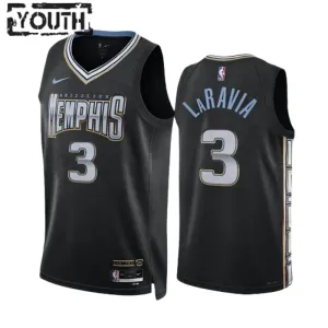 Maglia Memphis Grizzlies Jake Laravia 3 City Edition 2022-23 Swingman Nero - Bambino Maglia Memphis Grizzlies Jake Laravia 3 City Edition 2022-23 Swingman Nero - Bambino