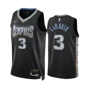 Maglia Memphis Grizzlies Jake Laravia 3 City Edition 2022-23 Swingman Nero - Uomo Maglia Memphis Grizzlies Jake Laravia 3 City Edition 2022-23 Swingman Nero - Uomo
