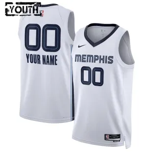 Maglia Memphis Grizzlies Personalizzata Association Edition Swingman Bianco - Bambino