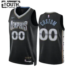 Maglia Memphis Grizzlies Personalizzata City Edition 2022-23 Swingman Nero - Bambino Maglia Memphis Grizzlies Personalizzata City Edition 2022-23 Swingman Nero - Bambino