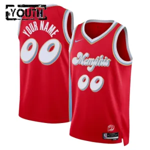 Maglia Memphis Grizzlies Personalizzata City Edition 2024-25 Swingman Rosso - Bambino Maglia Memphis Grizzlies Personalizzata City Edition 2024-25 Swingman Rosso - Bambino