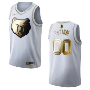 Maglia Memphis Grizzlies Personalizzata Golden Edition Swingman Bianco - Uomo Maglia Memphis Grizzlies Personalizzata Golden Edition Swingman Bianco - Uomo