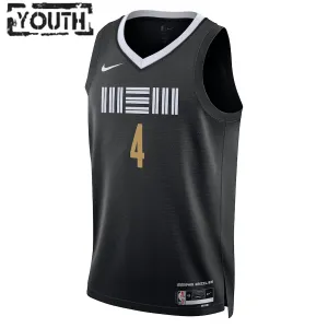 Maglia Memphis Grizzlies Steven Adams City Edition 2023-24 Swingman Nero - Bambino