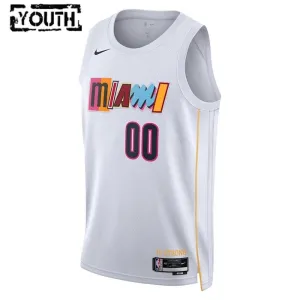 Maglia Miami Heat Personalizzata City Edition 2022-23 Swingman Bianco - Bambino