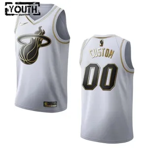 Maglia Miami Heat Personalizzata Golden Edition Swingman Bianco - Bambino Maglia Miami Heat Personalizzata Golden Edition Swingman Bianco - Bambino