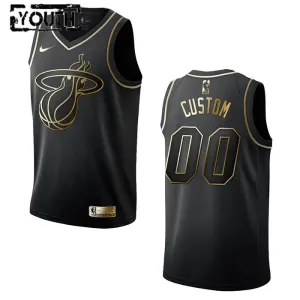 Maglia Miami Heat Personalizzata Golden Edition Swingman Nero - Bambino Maglia Miami Heat Personalizzata Golden Edition Swingman Nero - Bambino