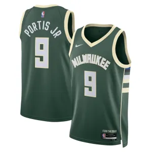 Maglia Milwaukee Bucks Bobby Portis JR 9 Icon Edition Swingman Verde - Uomo