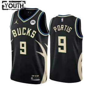 Maglia Milwaukee Bucks Bobby Portis JR 9 Jordan Statement Edition Swingman Nero - Bambino Maglia Milwaukee Bucks Bobby Portis JR 9 Jordan Statement Edition Swingman Nero - Bambino