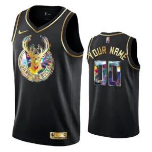 Maglia Milwaukee Bucks Diamond Edition Personalizzata Swingman Nero - Uomo Maglia Milwaukee Bucks Diamond Edition Personalizzata Swingman Nero - Uomo