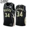 Maglia Milwaukee Bucks Giannis Antetokounmpo 34 Jordan Statement Edition Swingman Nero - Bambino