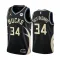 Maglia Milwaukee Bucks Giannis Antetokounmpo 34 Jordan Statement Edition Swingman Nero - Uomo