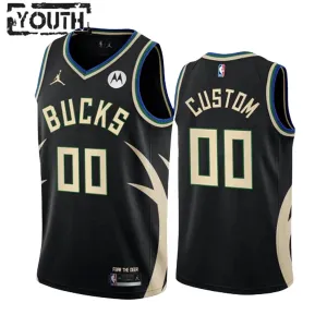 Maglia Milwaukee Bucks Jordan Personalizzata Statement Edition Swingman Nero - Bambino Maglia Milwaukee Bucks Jordan Personalizzata Statement Edition Swingman Nero - Bambino
