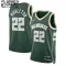 Maglia Milwaukee Bucks Khris Middleton 22 Icon Edition Swingman Verde - Bambino