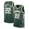 Maglia Milwaukee Bucks Khris Middleton 22 Icon Edition Swingman Verde - Uomo
