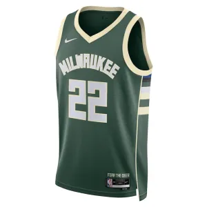 Maglia Milwaukee Bucks Khris Middleton 22 Icon Edition Swingman Verde - Uomo