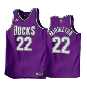 Maglia Milwaukee Bucks Khris Middleton 22 purple Classic Edition 2022-23 Swingman - Uomo Maglia Milwaukee Bucks Khris Middleton 22 purple Classic Edition 2022-23 Swingman - Uomo