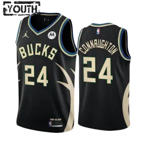 Maglia Milwaukee Bucks Pat Connaughton 24 Jordan Statement Edition Swingman Nero - Bambino Maglia Milwaukee Bucks Pat Connaughton 24 Jordan Statement Edition Swingman Nero - Bambino