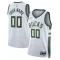 Maglia Milwaukee Bucks Personalizzata Association Edition Swingman Bianco - Uomo