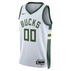 Maglia Milwaukee Bucks Personalizzata Association Edition Swingman Bianco - Uomo