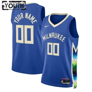 Maglia Milwaukee Bucks Personalizzata City Edition 2022-23 Swingman - Bambino
