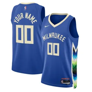Maglia Milwaukee Bucks Personalizzata City Edition 2022-23 Swingman - Uomo