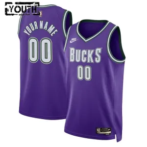Maglia Milwaukee Bucks Personalizzata Classic Edition 2022-23 Swingman Viola - Bambino
