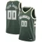 Maglia Milwaukee Bucks Personalizzata Icon Edition Swingman Verde - Uomo