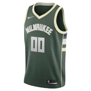 Maglia Milwaukee Bucks Personalizzata Icon Edition Swingman Verde - Uomo