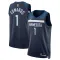 Maglia Minnesota Timberwolves Anthony Edwards 1 Icon Edition Swingman Navy - Uomo