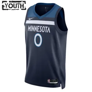 Maglia Minnesota Timberwolves D Angelo Russell Icon Edition Swingman Navy - Bambino