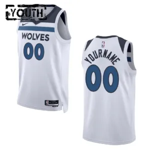 Maglia Minnesota Timberwolves Personalizzata Association Edition Swingman Bianco - Bambino Maglia Minnesota Timberwolves Personalizzata Association Edition Swingman Bianco - Bambino