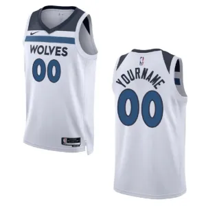 Maglia Minnesota Timberwolves Personalizzata Association Edition Swingman Bianco - Uomo Maglia Minnesota Timberwolves Personalizzata Association Edition Swingman Bianco - Uomo